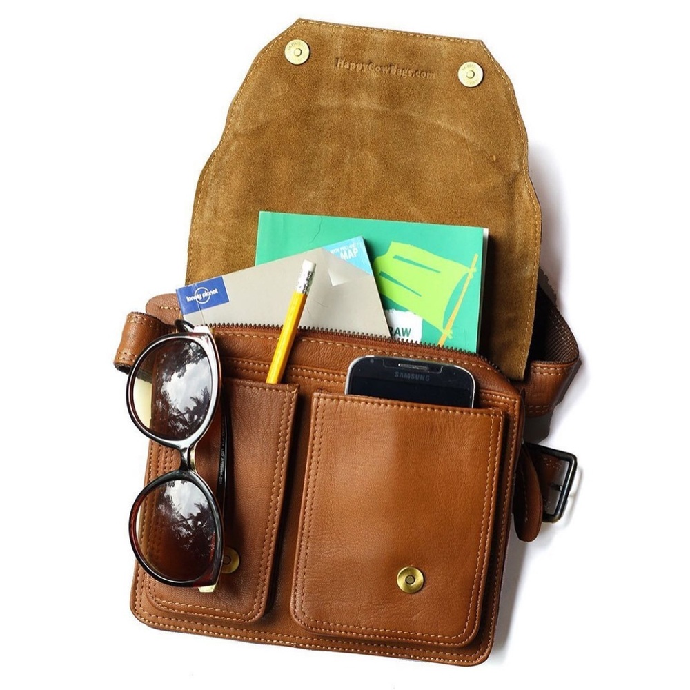 Brown Leather Hip Bag, Belt Bag, Fanny Pack